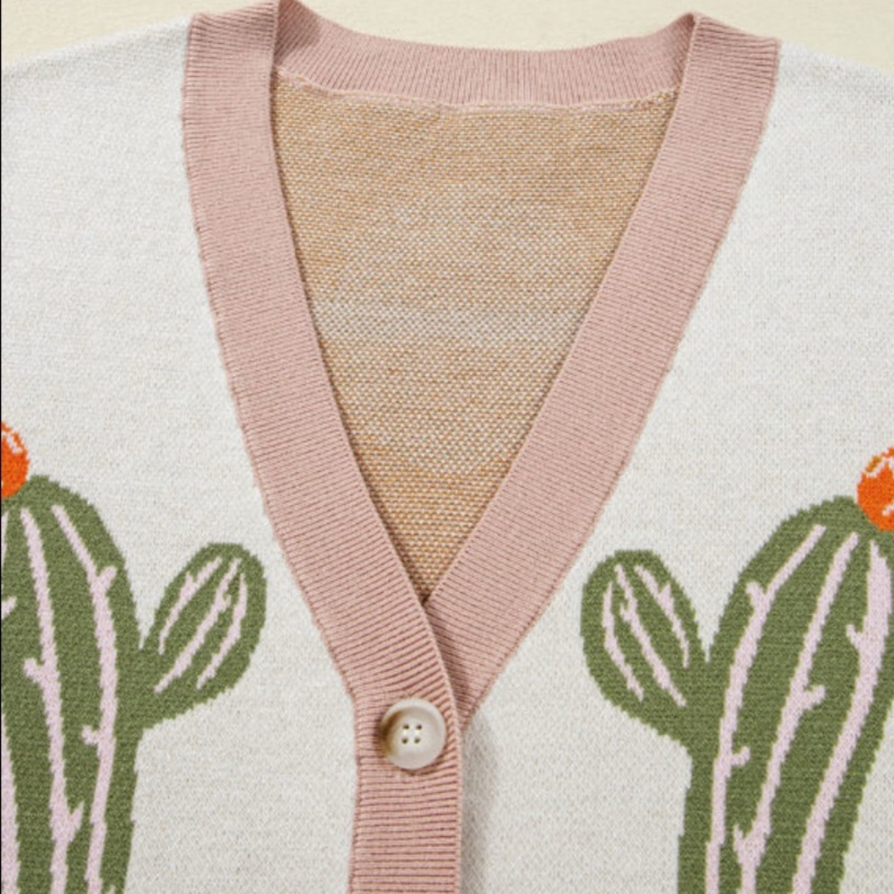 Cowgirl Cactus Sweater Cardigan - Picture 10 of 13